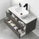 Corsica Tungsten Grey Vanity Drawer with Marble Top & Curved Counter Top Basin 1000mm