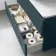 Corsica Inky Blue Vanity Drawer with Marble Top & Curved Counter Top Basin 1000mm
