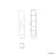 Harper Gloss White Floor Standing Tall Cabinet Unit 1900x300mm