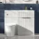 Havana Fluted Coastal White Vanity Basin and Tucson Toilet 1100mm - Brushed Brass Accents - Right