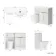 Havana Fluted Coastal White Vanity Basin and Tucson Toilet 1100mm - Brushed Brass Accents - Right