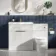 Havana Fluted Coastal White Combination Vanity Basin and Miami Toilet 1300mm - Brushed Brass Accents
