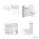 Sicily Fluted Coastal White Combination Vanity Basin and Miami Toilet 1000mm - Brushed Brass Accents
