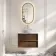 Bora Natural Walnut Wall Hung Vanity Drawer with Carrara Marble Top 800mm - Basin Not Included