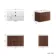 Cadiz Fluted Apex Walnut Wall Hung Basin Drawer Vanity 800mm - Black Accents