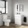 Trent Gloss White Basin Drawer Vanity 600mm and Toilet Set