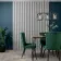 Trepanel Design® Ivory Slate Effect Slat on Black Felt Wall Panels