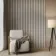 Trepanel Design® Ivory Slate Effect Slat on Black Felt Wall Panels