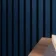 Trepanel® Texture Denim Blue Herringbone Acoustic Wood & Felt Slat Panels