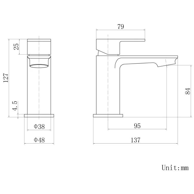 Anker Chrome Cloakroom Basin Mixer Tap