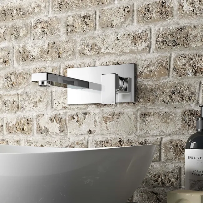 Lea Chrome Wall Mounted Basin Mixer Tap