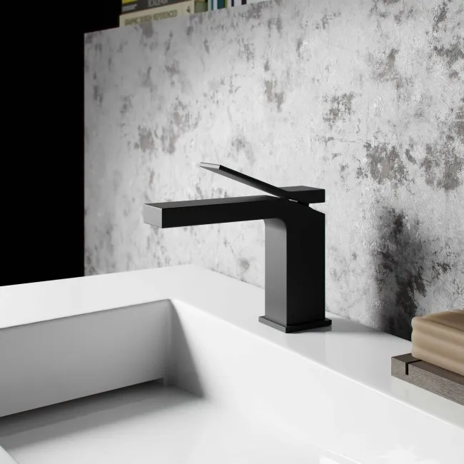 Forth Matt Black Basin Mixer Tap