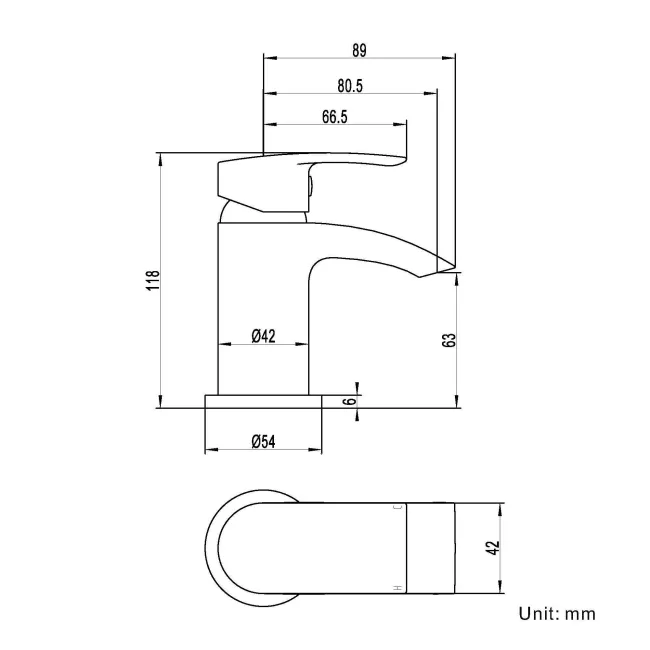 Severn Chrome Cloakroom Basin Mixer Tap