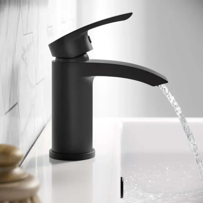 Severn Matt Black Basin Mixer Tap