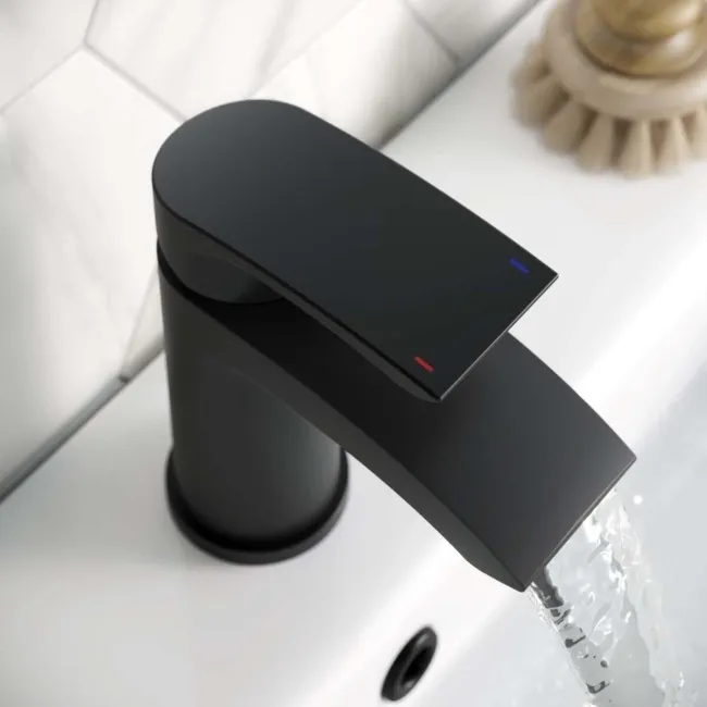 Severn Matt Black Basin Mixer Tap