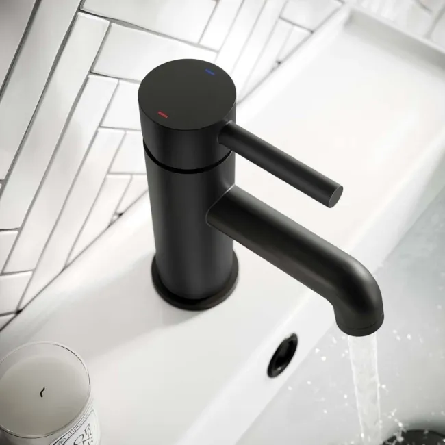 Trent Matt Black Basin Mixer Tap