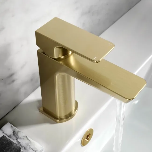 Soar Brushed Brass Basin Mixer Tap