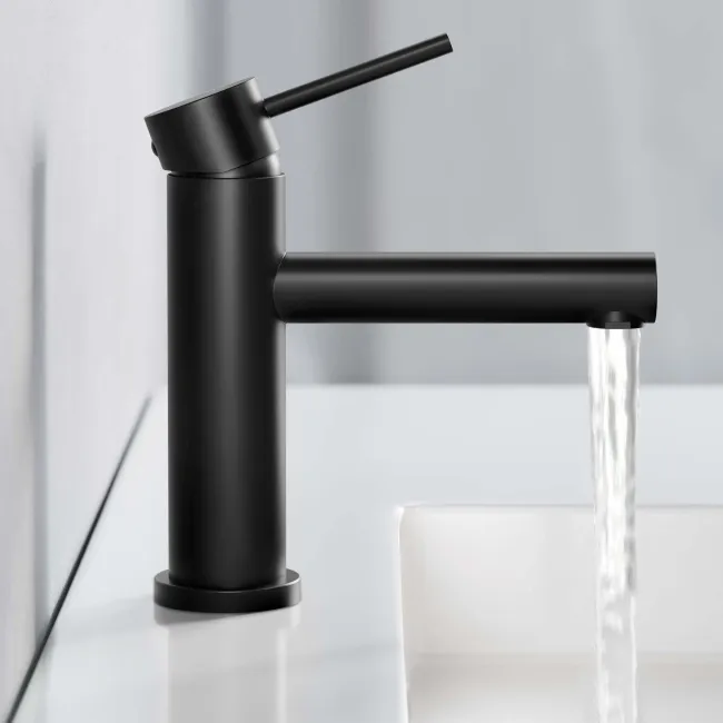 Don Matt Black Basin Mixer Tap