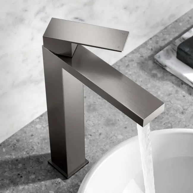 Dart Gunmetal Grey High Rise Basin Mixer Tap
