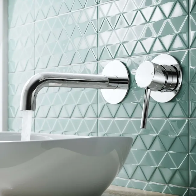 Selma Chrome Wall Mounted Basin Mixer Tap