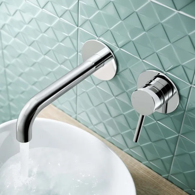 Selma Chrome Wall Mounted Basin Mixer Tap