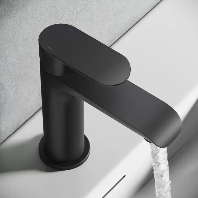 Tay Matt Black Basin Mixer Tap