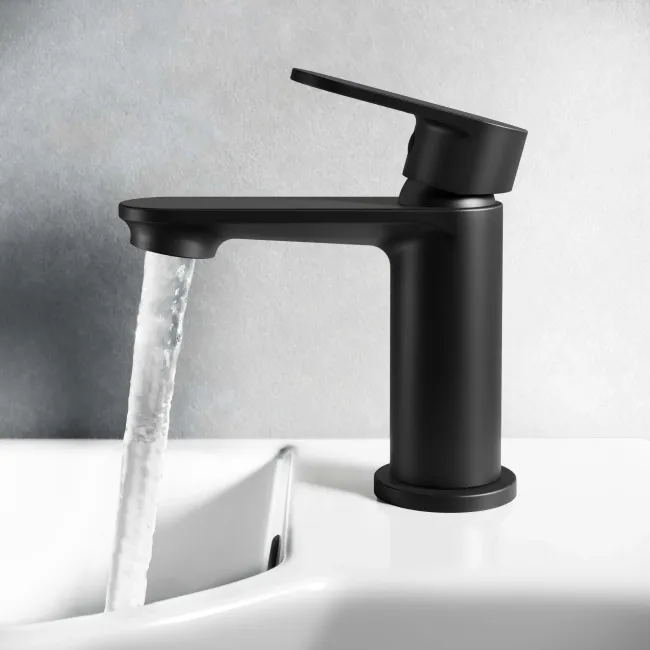 Avill Matt Black Cloakroom Basin Mixer Tap