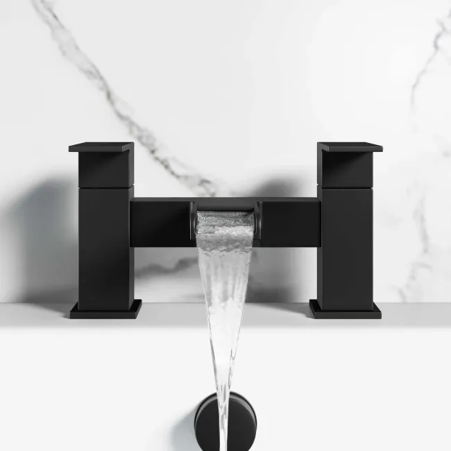 Avon Matt Black Waterfall Bath Filler