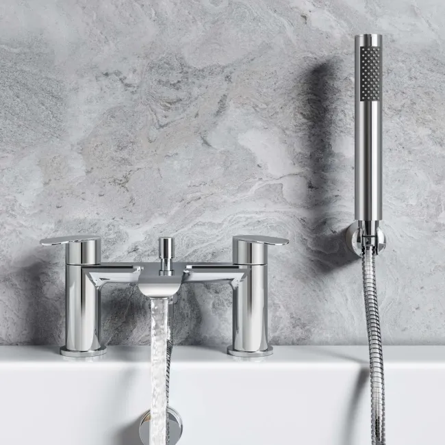 Tay Chrome Bath Filler & Handheld Shower