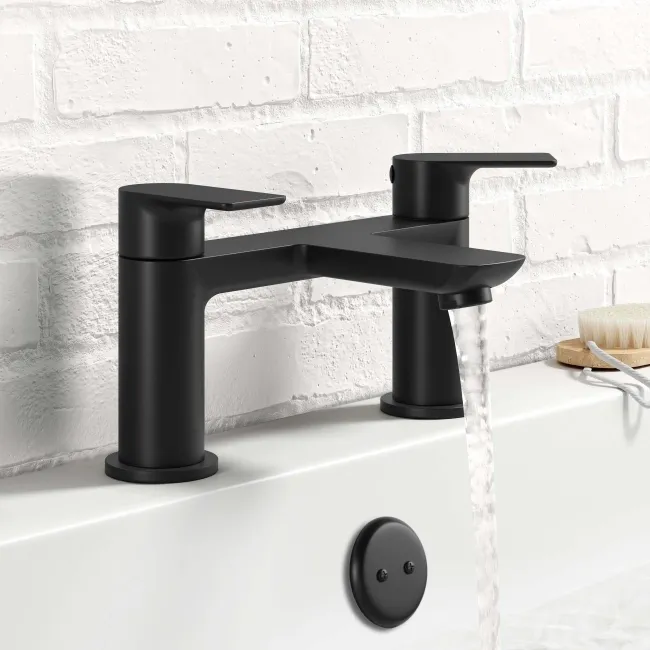 Lusk Matt Black Bath Filler