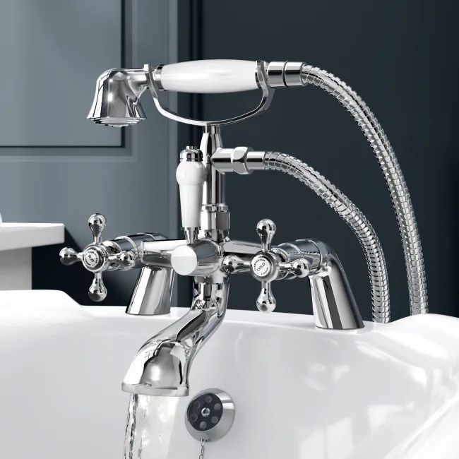 Bray Traditional Chrome Bath Shower Mixer Tap