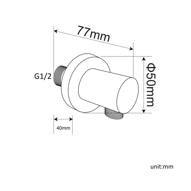 Chrome Round Shower Outlet