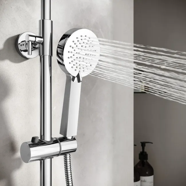 Doon Round Chrome Thermostatic Bath Filler Shower Set