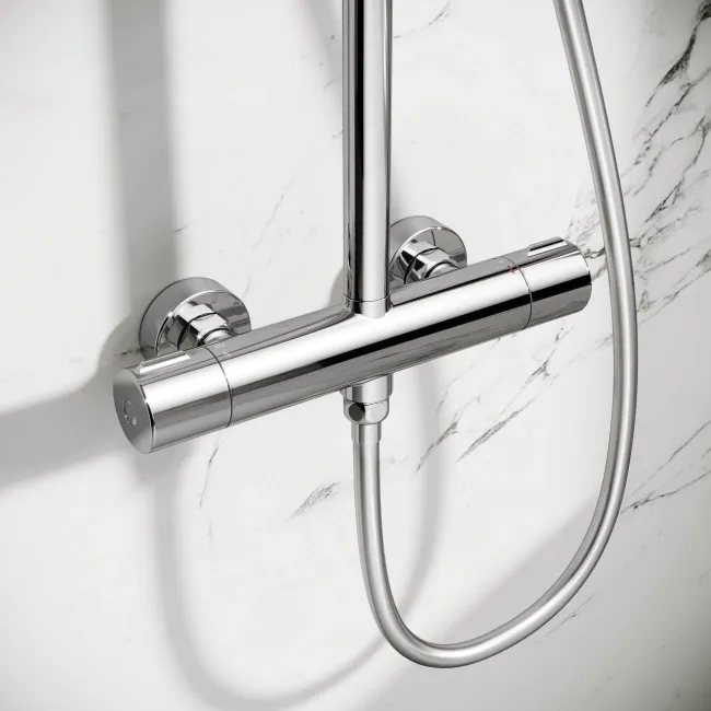 Derry Chrome Round Thermostatic Shower Set