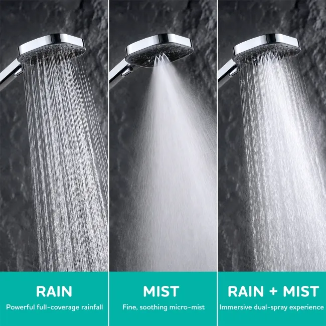 Kinsale Chrome Square Thermostatic Bath Filler Shower Set