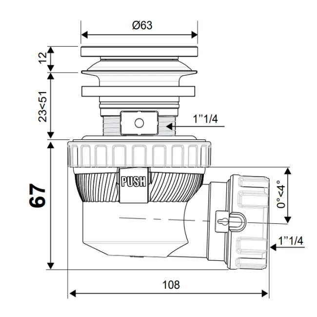 Wirquin Nano Basin Waste and Trap Pack