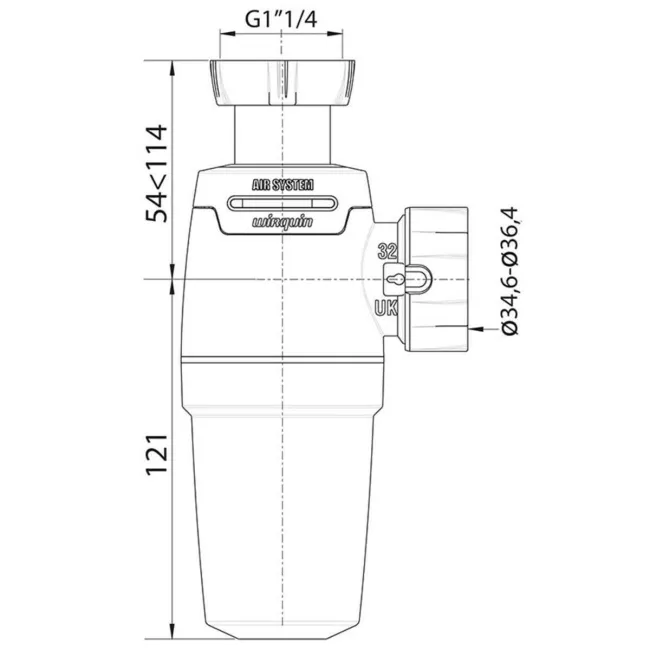 Wirquin Neo Air Basin Bottle Trap