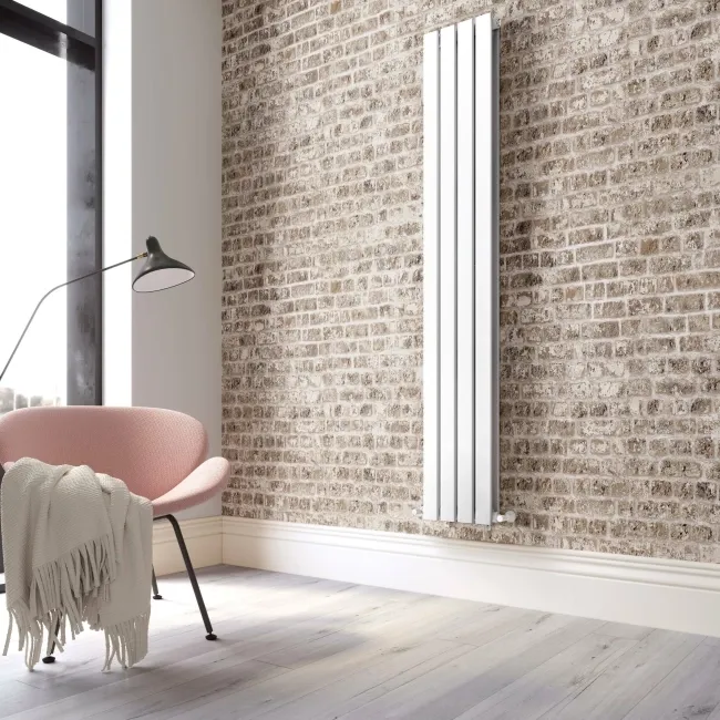 Faro White Double Flat Panel Vertical Radiator 1800x280mm