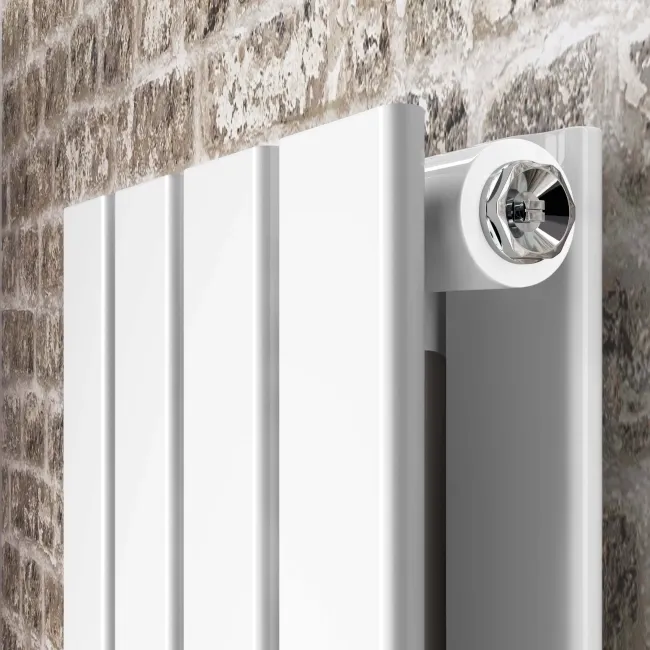 Faro White Double Flat Panel Vertical Radiator 1800x280mm