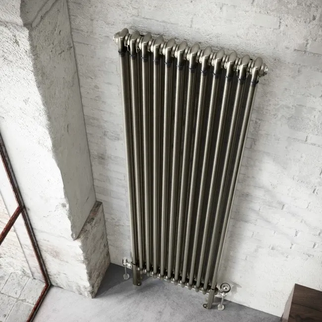 Athens Raw Metal Double Column Vertical Traditional Radiator 1800x560mm