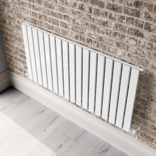 Faro White Single Flat Panel Horizontal Radiator 600x1190mm