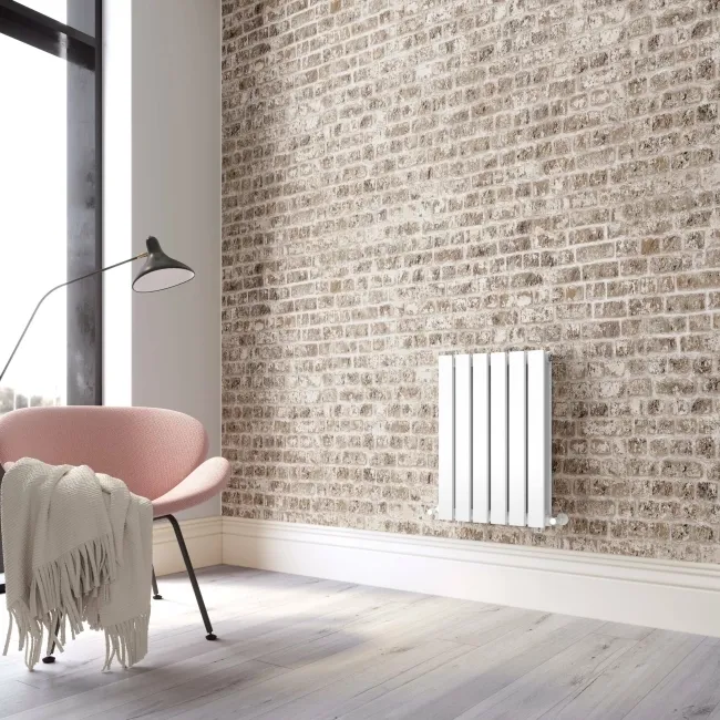 Faro White Double Flat Panel Horizontal Radiator 600x420mm