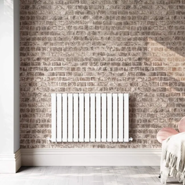 Faro White Double Flat Panel Horizontal Radiator 600x980mm