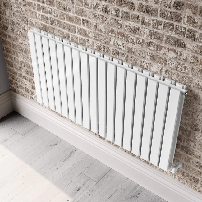 Faro White Double Flat Panel Horizontal Radiator 600x1190mm