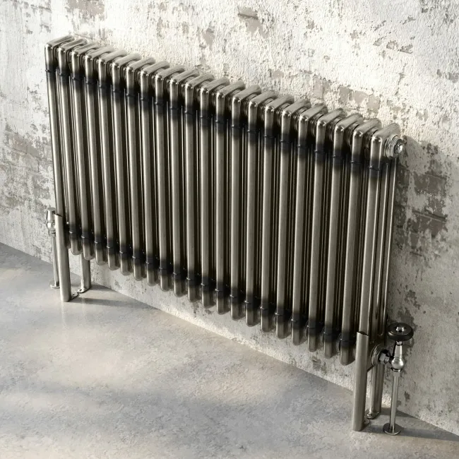 Athens Raw Metal Double Column Horizontal Traditional Radiator 600x1010mm