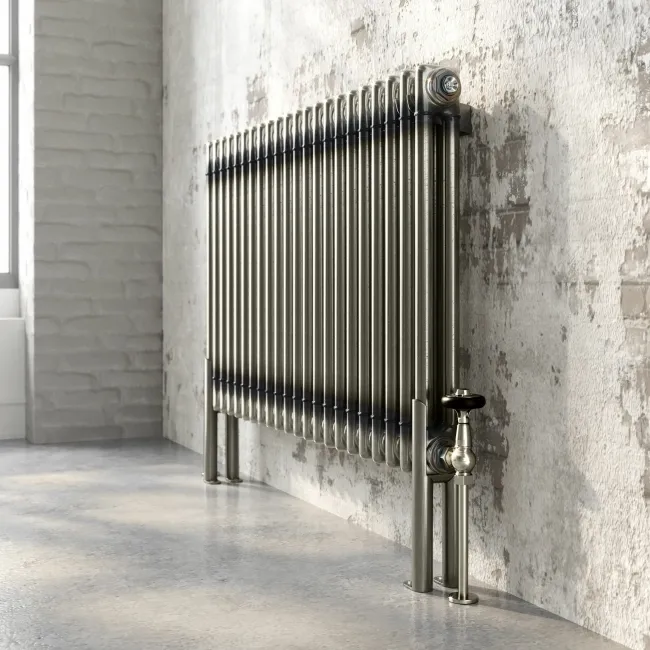 Athens Raw Metal Double Column Horizontal Traditional Radiator 600x1010mm