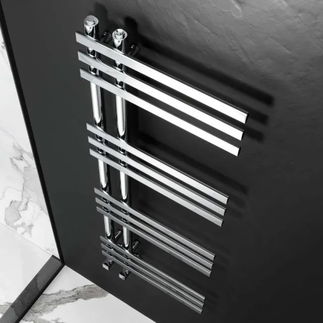 Madrid Chrome Designer Heated Towel Rail 1200x450mm