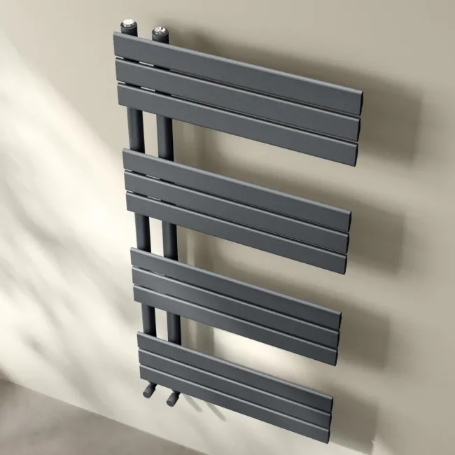 Seville Anthracite Designer Flat Panel Heated Towel Rail 1200x600mm