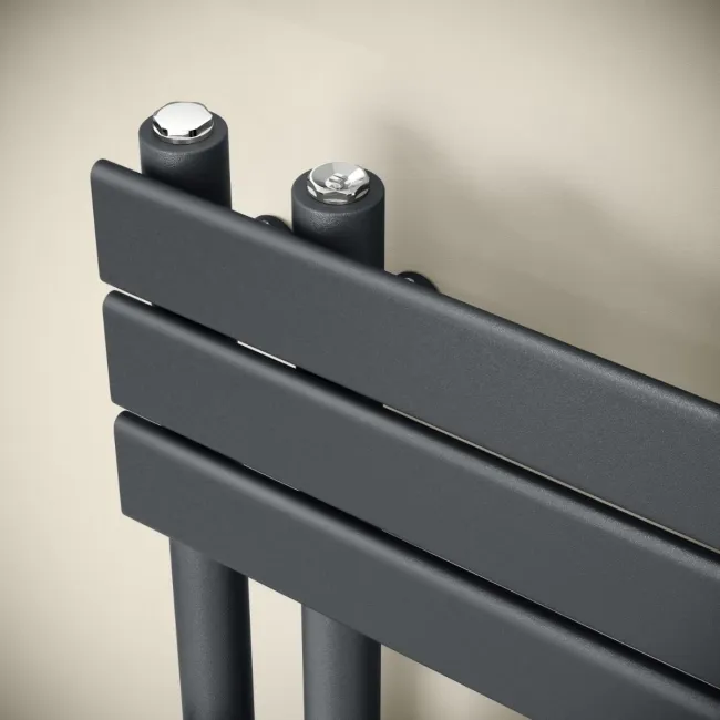 Seville Anthracite Designer Flat Panel Heated Towel Rail 1200x600mm