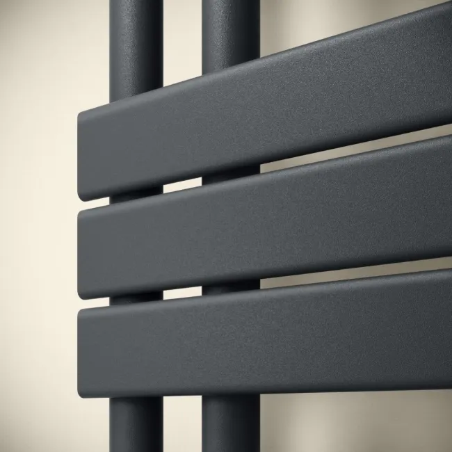 Seville Anthracite Designer Flat Panel Heated Towel Rail 1600x450mm